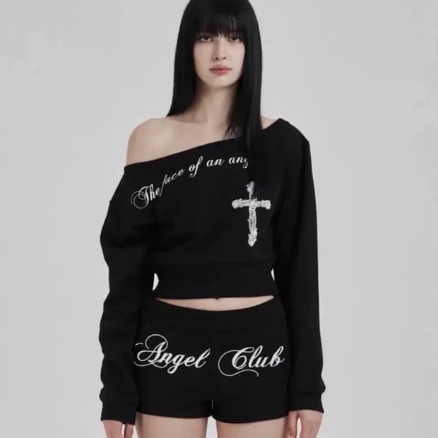 일리오 블랙 엔젤 Black Angel 상의 하의 셋업 세트