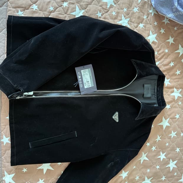 [L]프라다벨벳블루종블랙