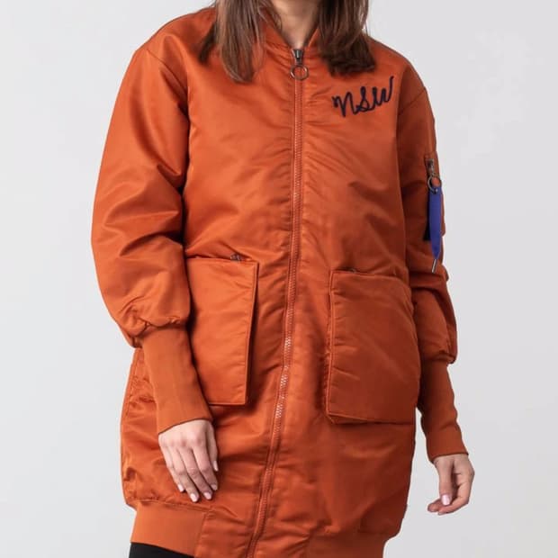 나이키 NSW 여성 MA-1 롱 봄버 자켓 M