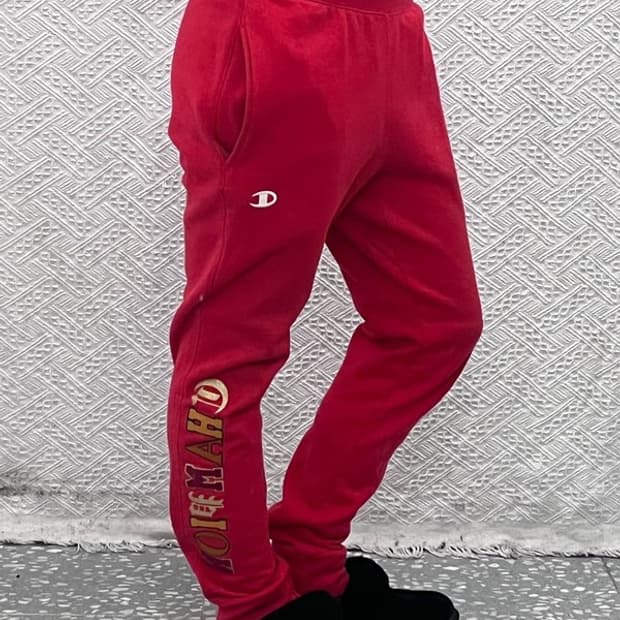 챔피언 리버스위브 Y2K 스트릿 고딕로고 트랙팬츠 S C09528