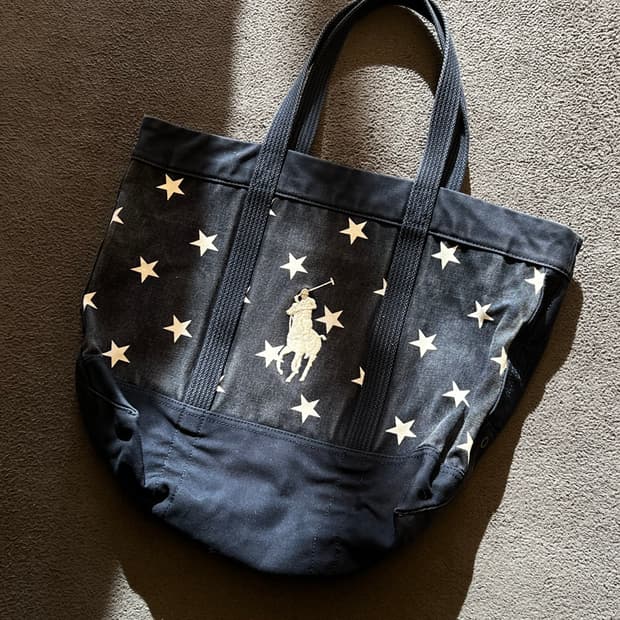 폴로 랄프로렌 빅포니 스타 캔버스 토트백 유니크 처분 