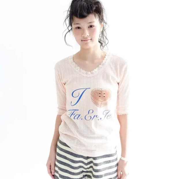 샵페어리 레이스 티 핑크