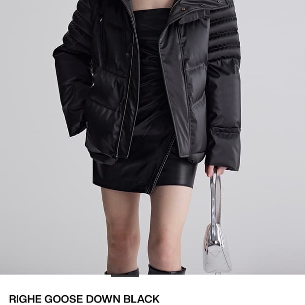 리게 RIGHE 구스다운 패딩 블랙