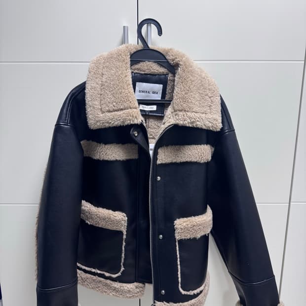 제너럴아이디어 루즈핏 에코 퍼 무스탕 택달린 새상품