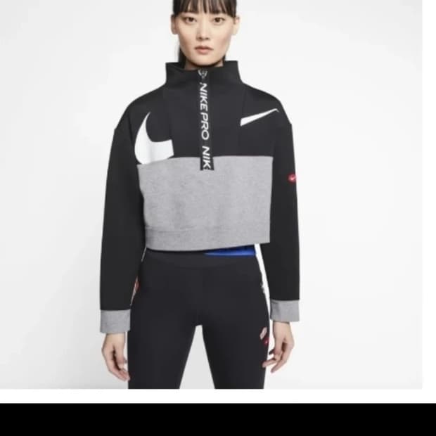 나이키 프로 크롭 하프집업 자켓