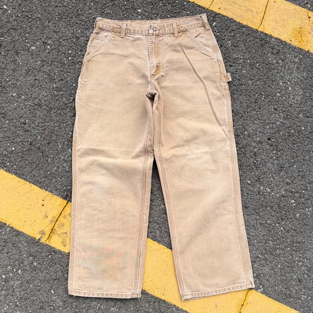 OG 빈티지 칼하트 B11 BRN 싱글니 카펜터 팬츠