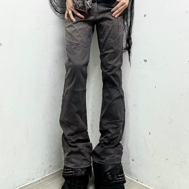 [CAMEL ROAD]Y2K Boots Cut Pants