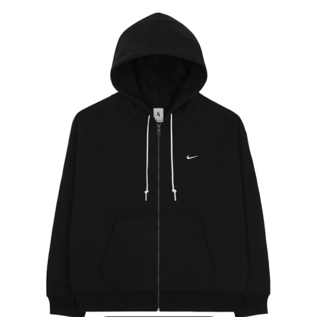 [L] 새상품 나이키 NRG 솔로 스우시 풀 집업 후드 블랙 - 아시아