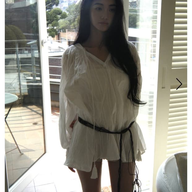 벨트포함) 씨어 seer 가든 루즈 블라우스 