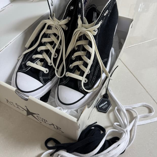 컨버스 스투시 척70 하이 블랙 265사이즈