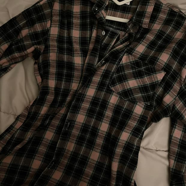 빈티지 체크 셔츠
