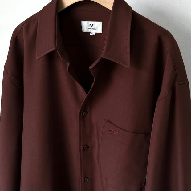 JPN made poly twill fabric stitch shirt