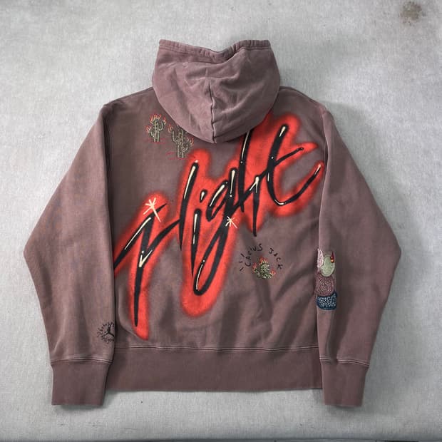 105 조던 x 트래비스 스캇 앤티크 브라운 후드티