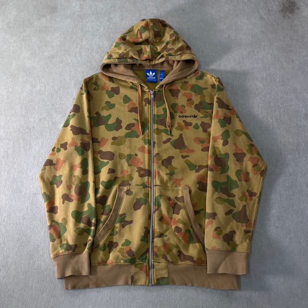 100 아디다스 베켄바우어 카모 후드집업