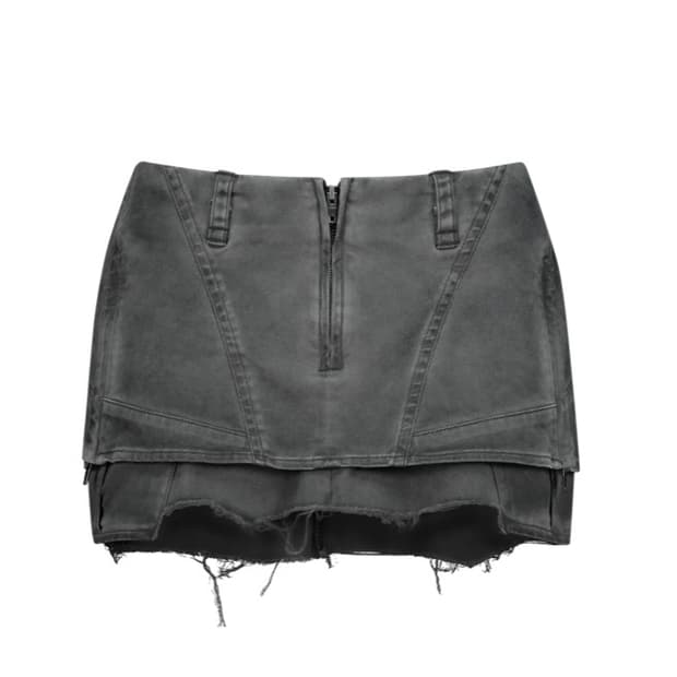loadingroom double zip skirt