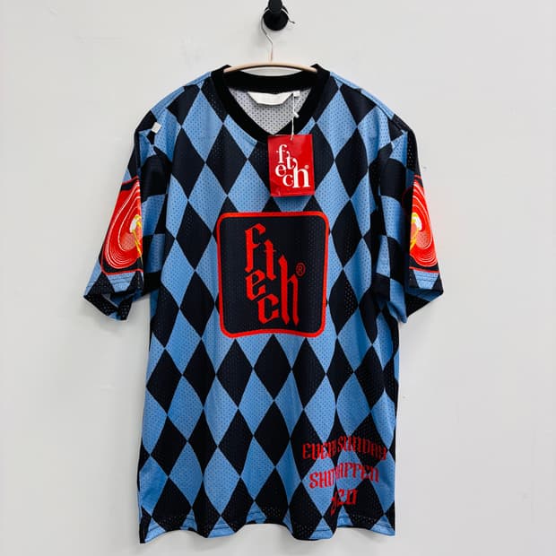 [새상품] 페치(fetch) 다이아몬드 패턴 메쉬 저지 블랙/블루