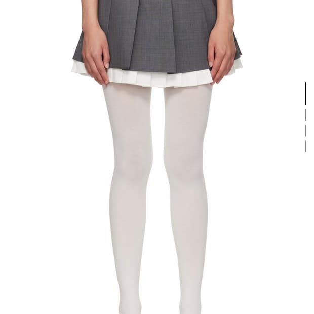 슈슈통 그레이 러플 플리츠 미니 스커트 uk8 26