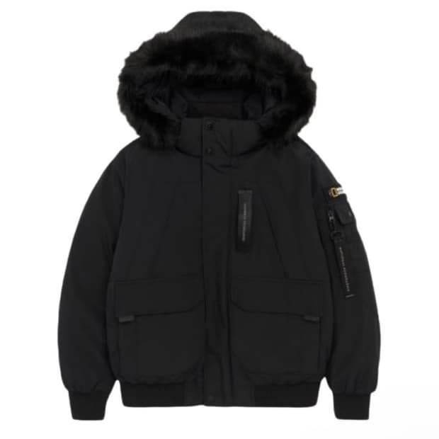 내셔널지오그래픽 패딩 블랙색상 S사이즈