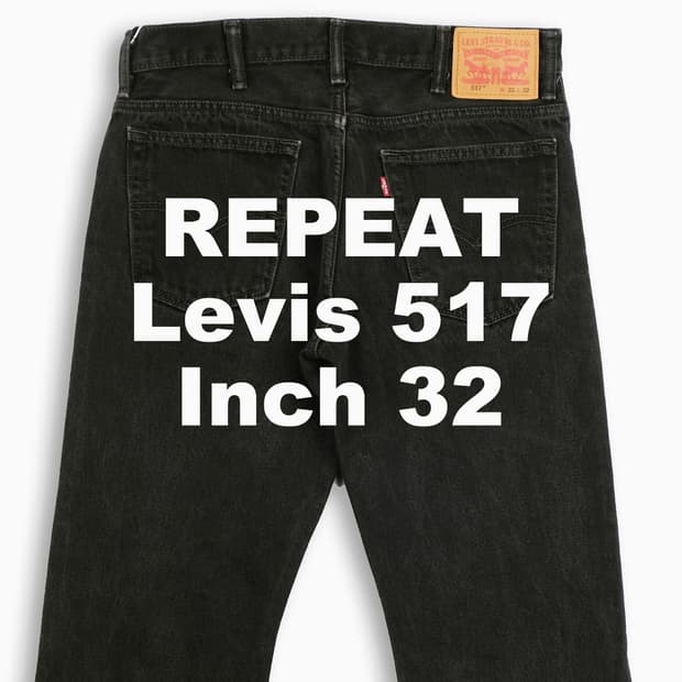 빈티지 리바이스 517 흑청 블랙진 32 인치 LV5173385