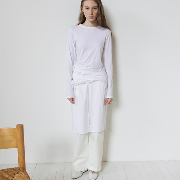 리포스 Cotton Jersey Midi Skirt