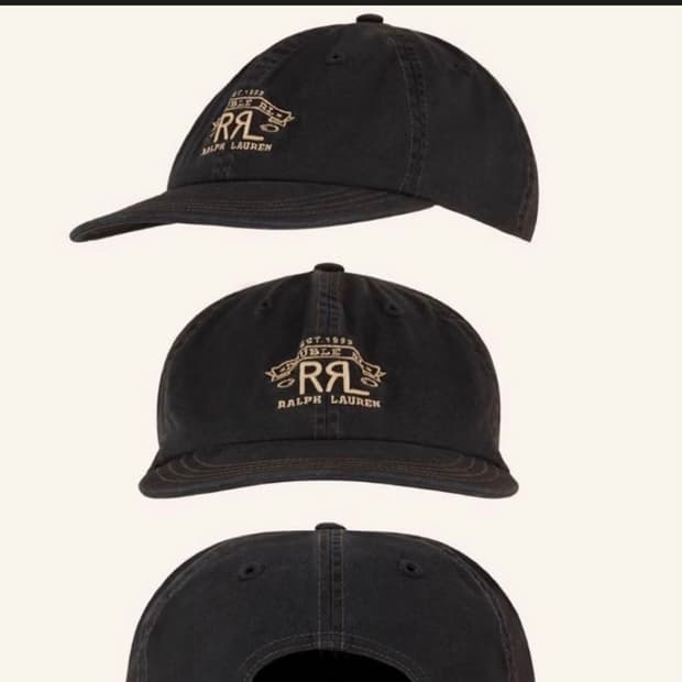 더블알엘 랜치 로고 캡 블랙