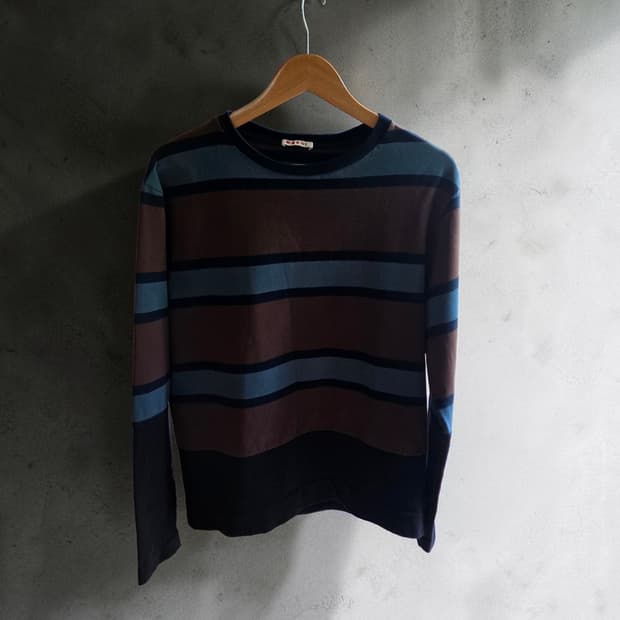 마르니 MARNI 스트라이프 긴팔 티셔츠 / 고급 컬러감