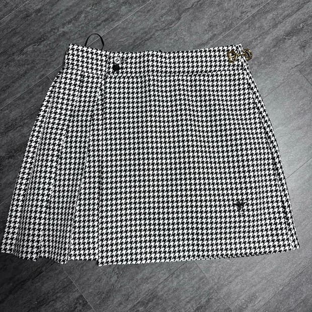 디올 하운드체크 울스커트M