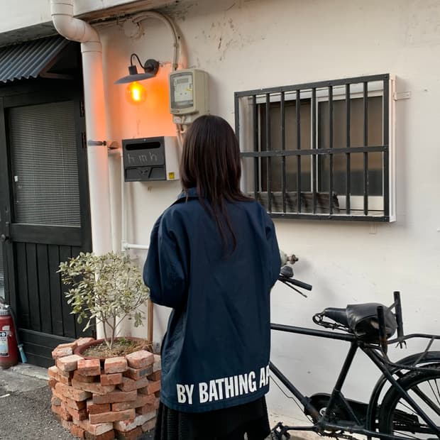 [새상품급] 베이프 코치자켓 네이비