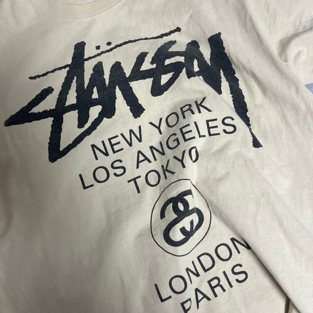 Stussy World Tour Tee bone M
