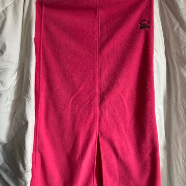 미스치프 플리스 롱 스커트 핑크