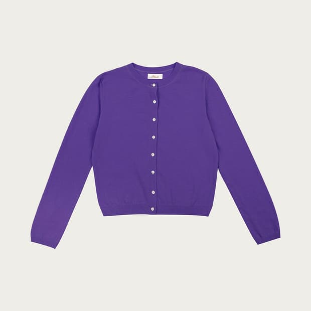 리본빛 maon 가디건 포도 퍼플