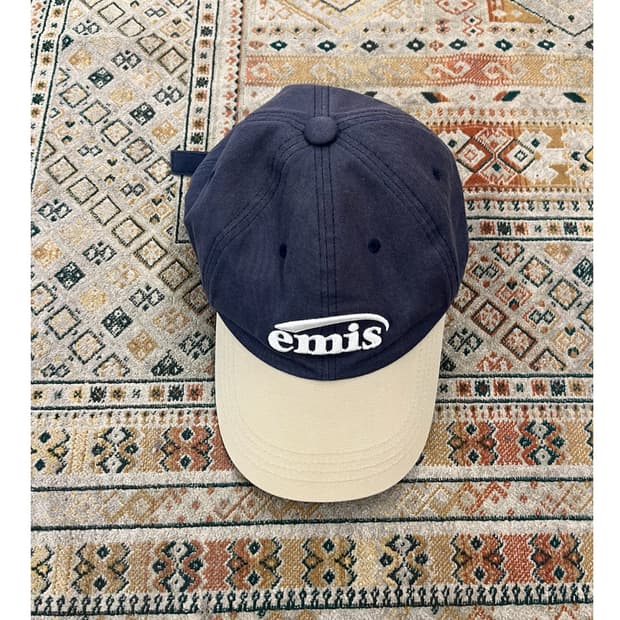 이미스 배색 볼캡 네이비 #csz3995