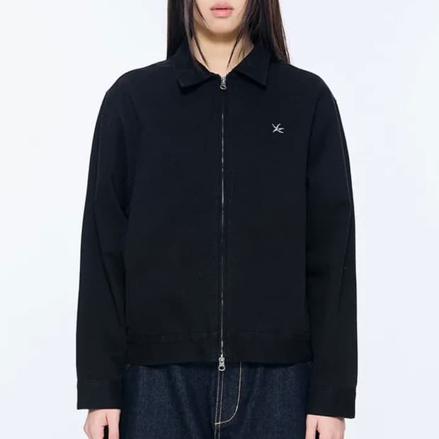 TCM) washed mini logo jacket (dark navy)