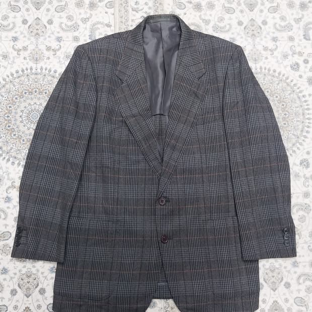 JAEGER 체크무늬 남성 울 블레이저