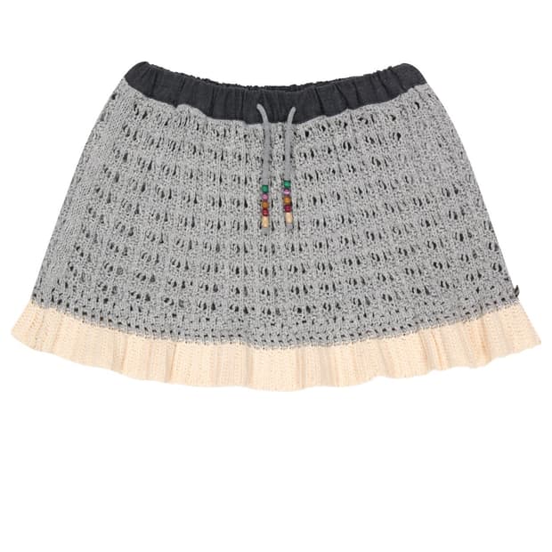 코이세이오 레이어드 니트 스커트 그레이