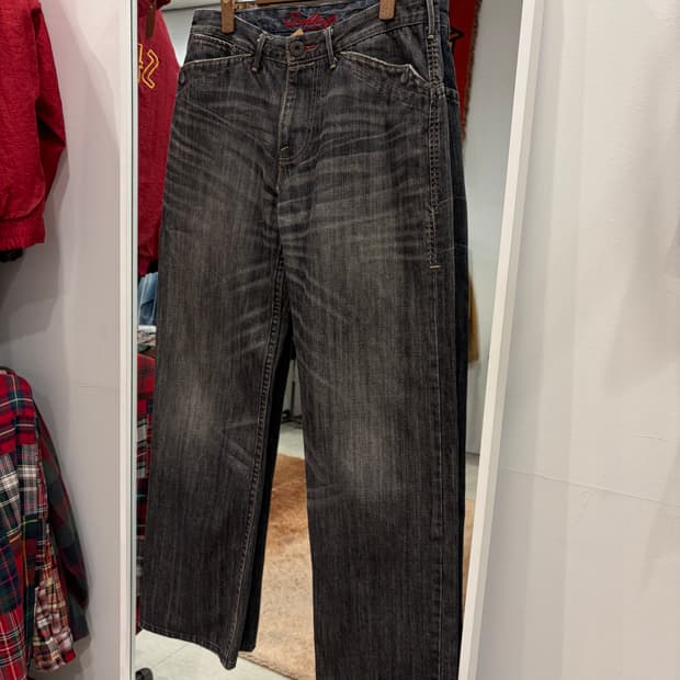 00s Levis 리바이스 레드룹 흑청 데님 팬츠 (32-33inch)