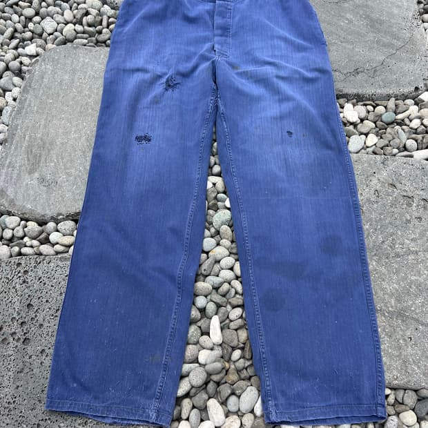 OLD VINTAGE HARD FADED HBT 헤링본프렌치워크팬츠 