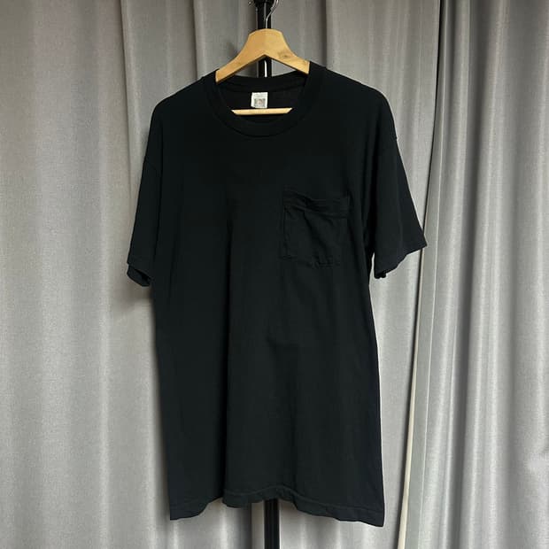 빈티지 90s 블랭크 포켓 티셔츠 프룻오브더룸