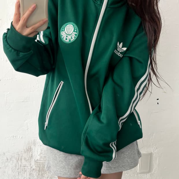 Adidas 아디다스 그린 컬러 팔메이라스 트랙탑 져지