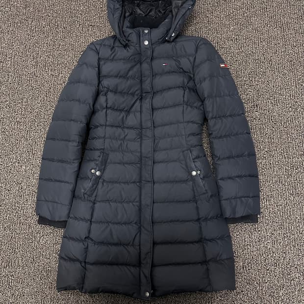 타미힐피거 여성 다운 롱패딩 블랙 S