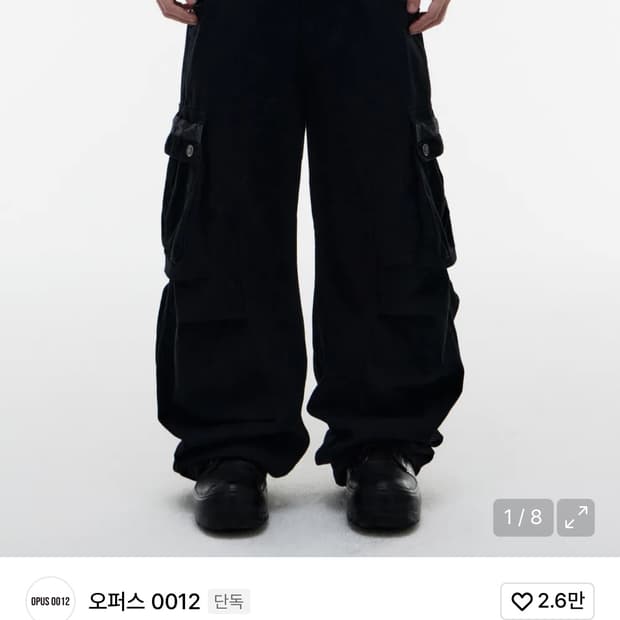 [구매]Op. 08 BIND CURVED CARGO PANTS BLACK