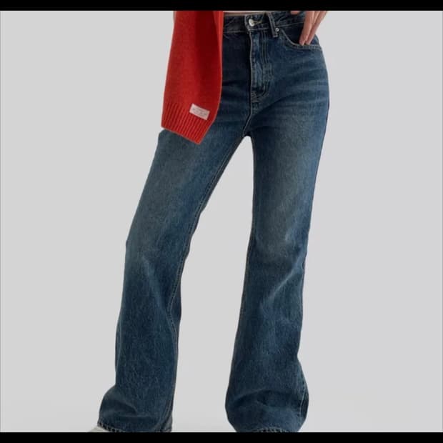 어텀 맥시 부츠컷 데님 s