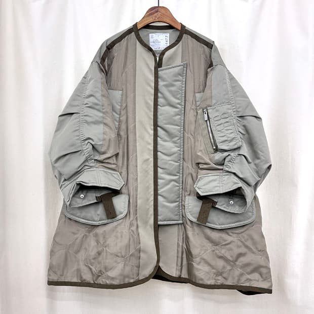 사카이 멀티 패널 나일론 퀼팅 자켓