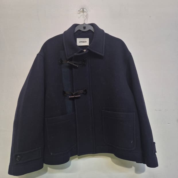 정품)엄버포스트파스트 숏 울 더플 코트 네이비3사이즈