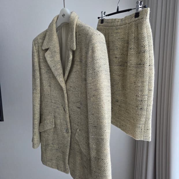 빈티지 정장 투피스 블레이져 치마 세트