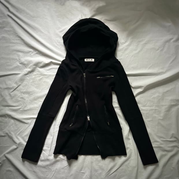 d.i.a. 사선 터틀넥 2way 아카이브 후드집업 자켓 락시크 펑크