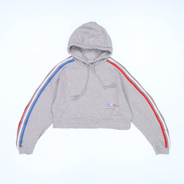 S 아디다스 크롭 후드 티셔츠 N7517