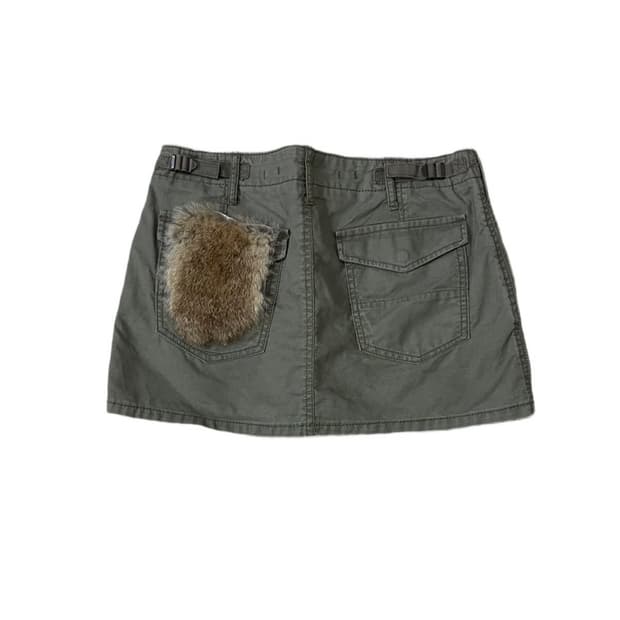 g.o.a Fur Pocket Detail Skirt