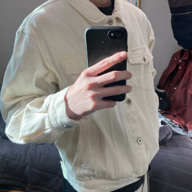 white denim jacket 화이트 데님자켓 M