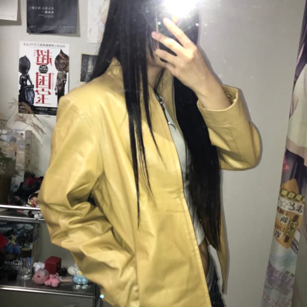 L.s.t 재패니즈 베이지 돈피 레더자켓